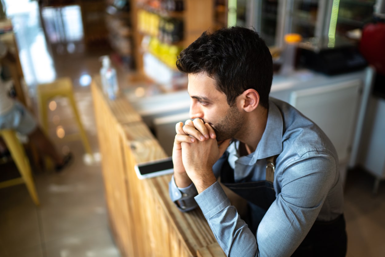a man sitting at a table